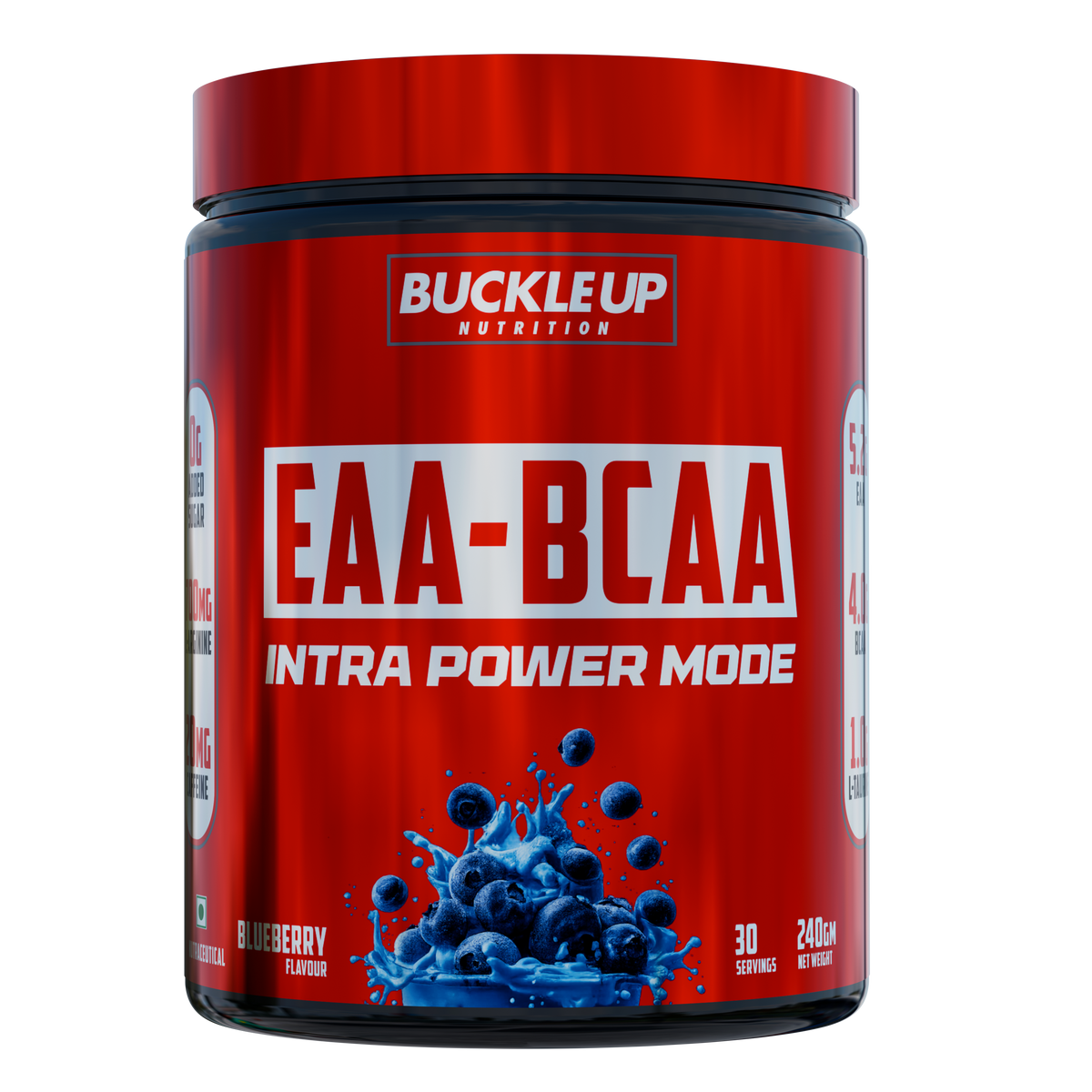 BuckleUp Nutrition EAA-BCAA Intra Power Mode | 240g (30 Servings) | 5.2g EAA, 4g BCAA