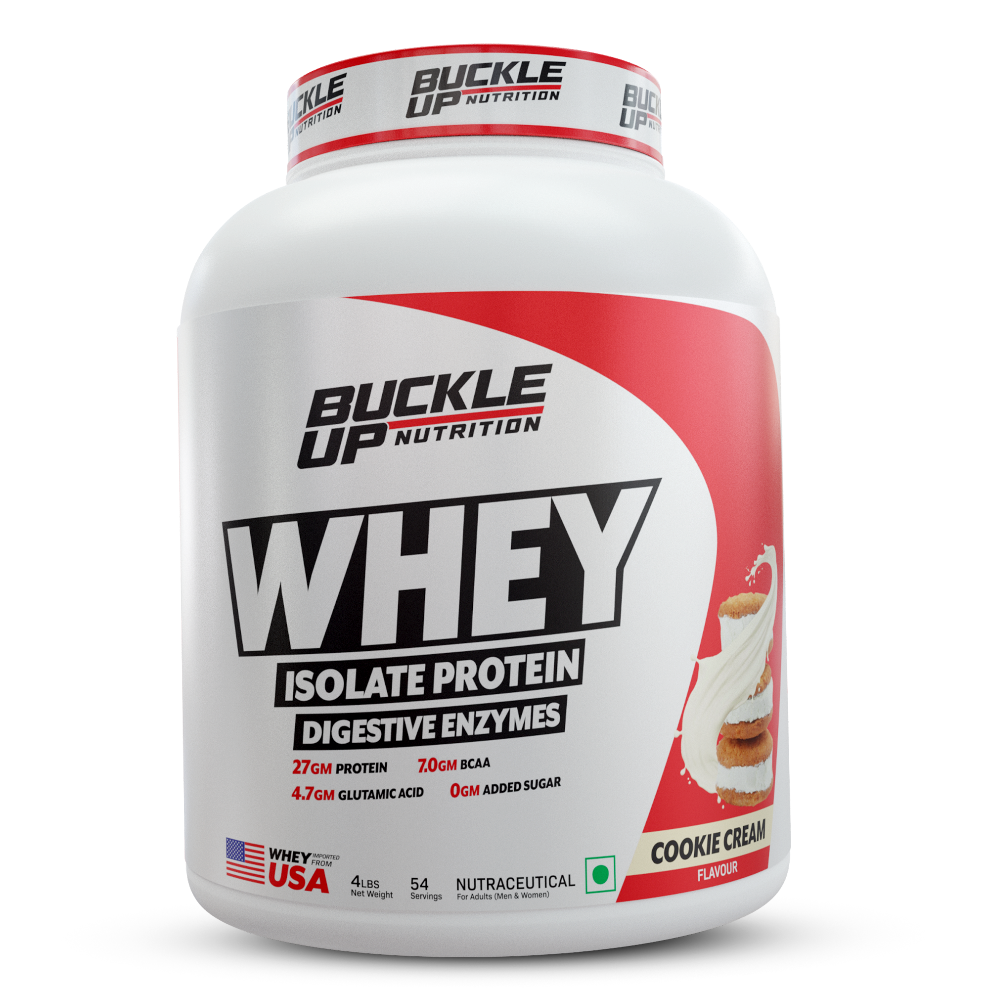 Whey Isolate Protein | Digestive Enzymes – 2kg (54 Servings)
