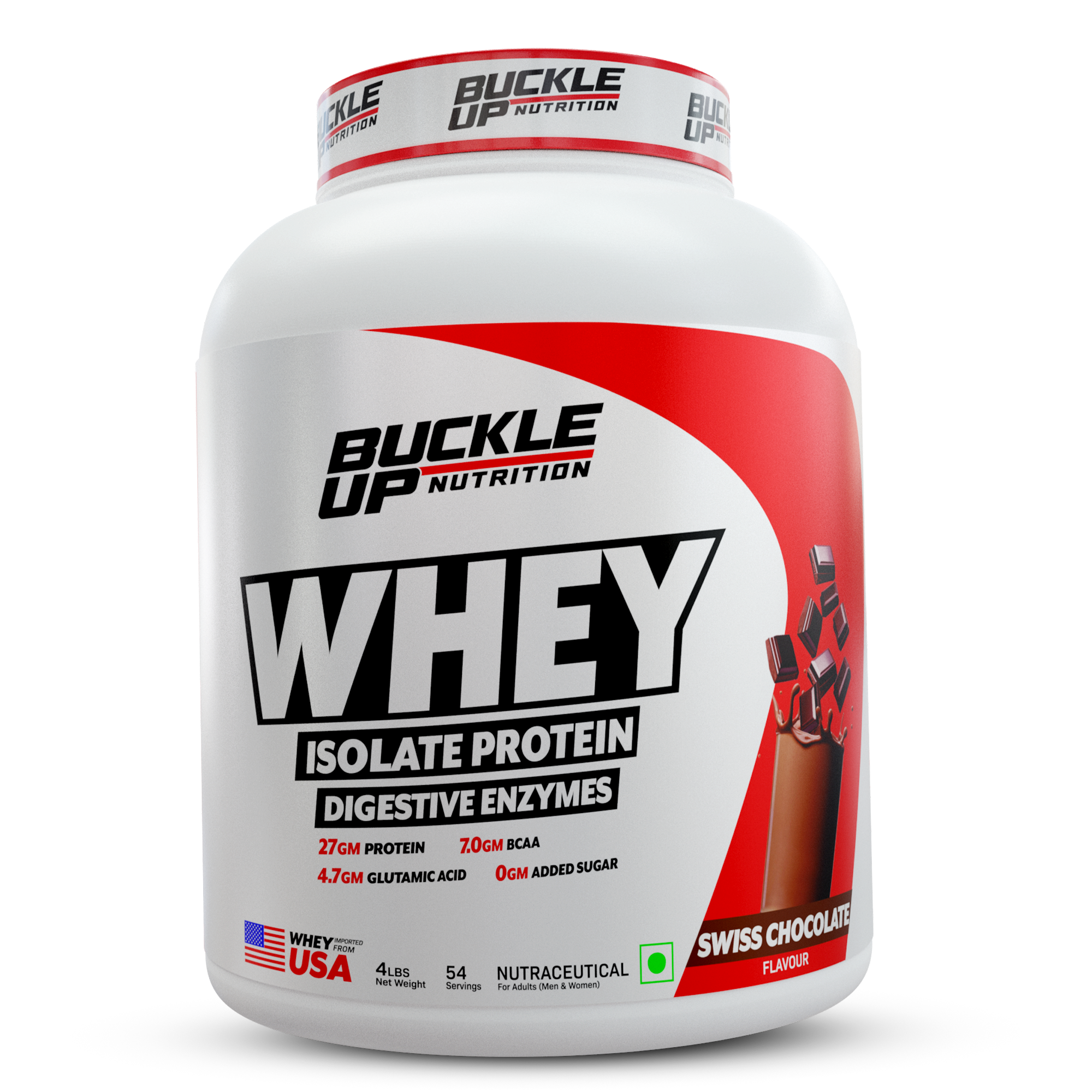 Whey Isolate Protein | Digestive Enzymes – 2kg (54 Servings)