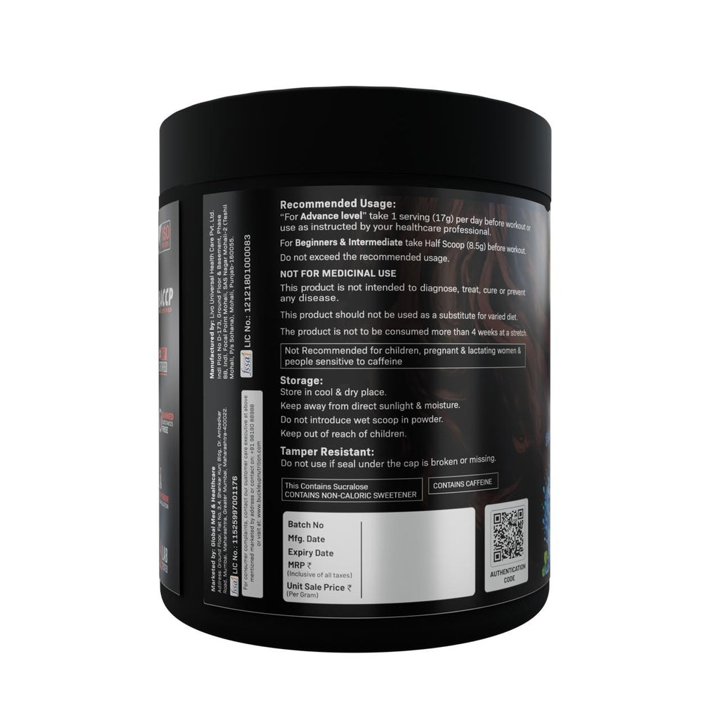 Crack Head Pre-Workout (425g, 50 Servings)