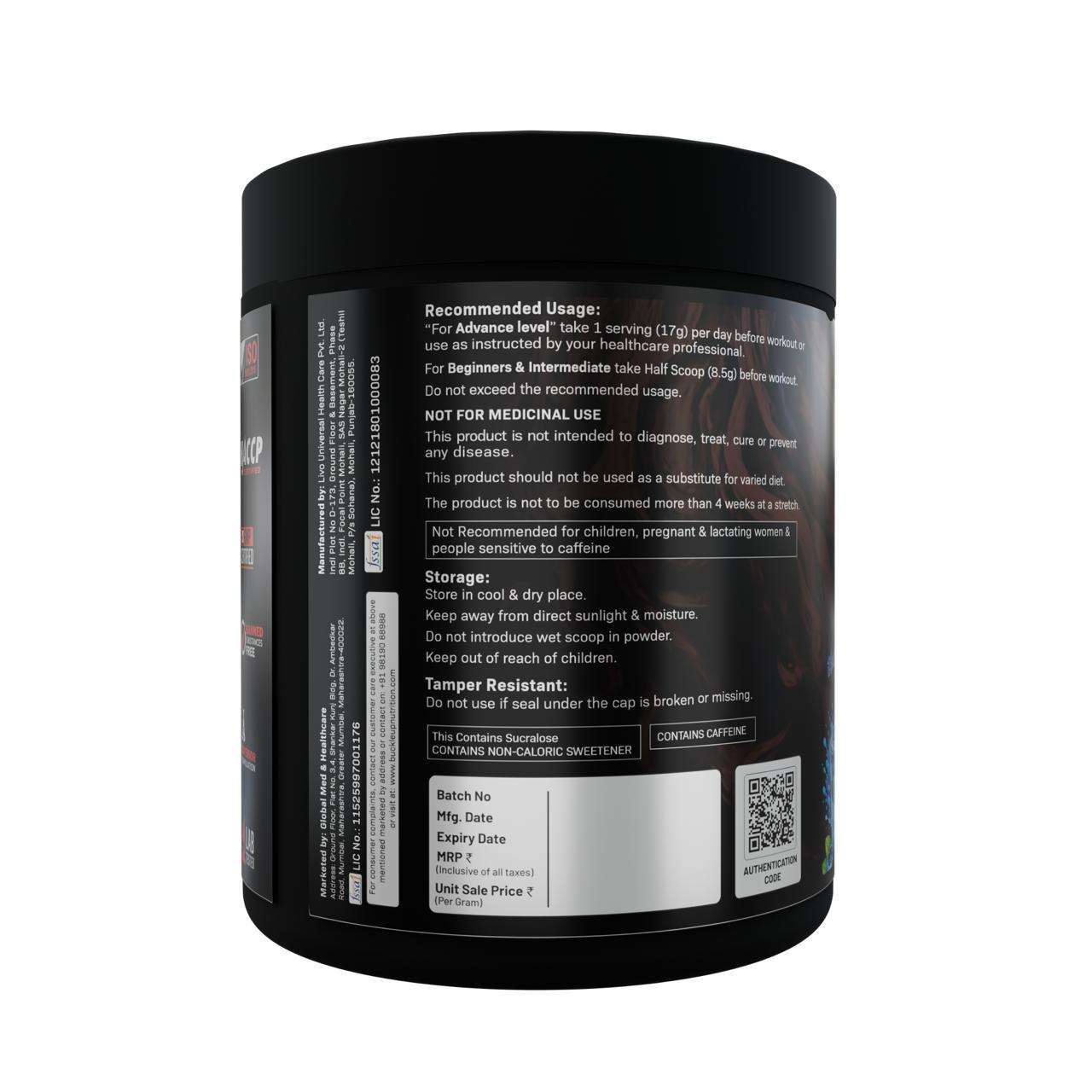 Crack Head Pre-Workout (425g, 50 Servings)