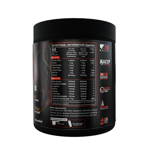 Crack Head Pre-Workout (425g, 50 Servings)