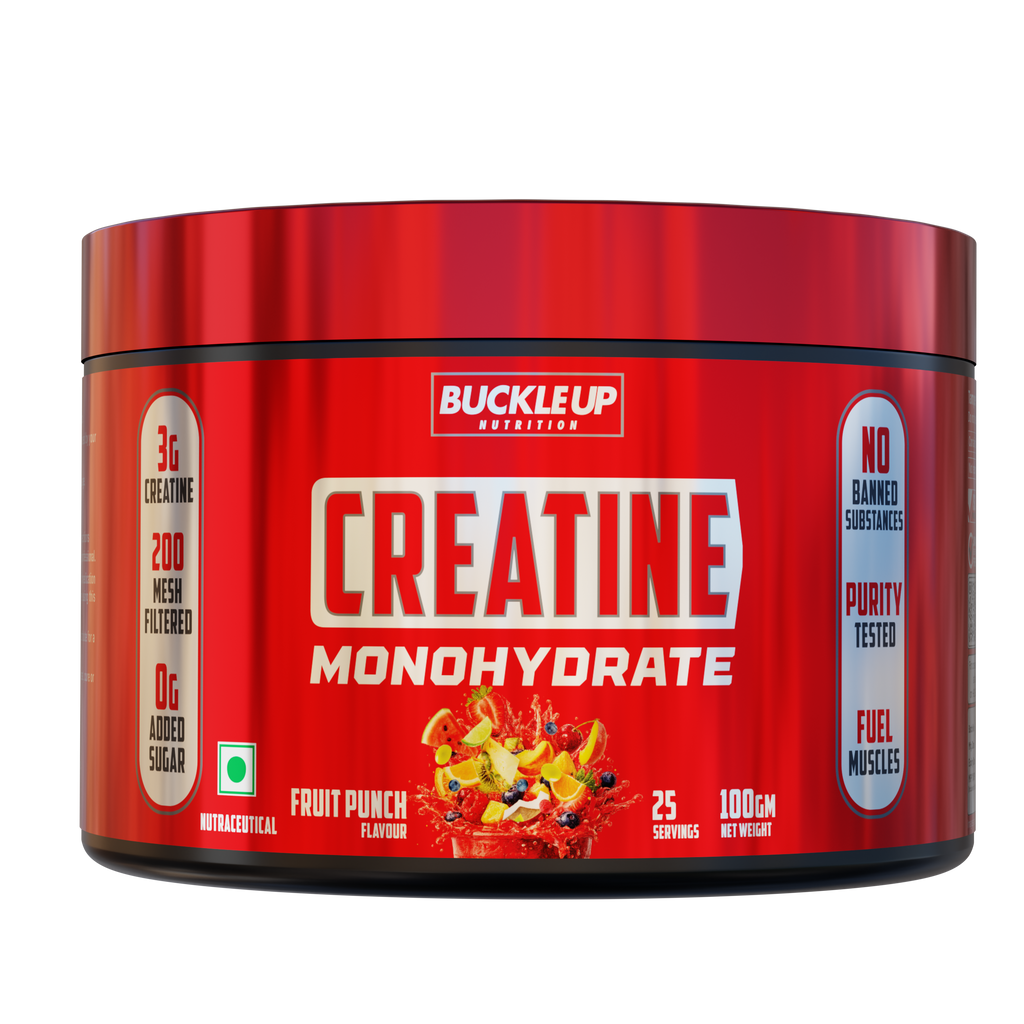 BuckleUp Nutrition Creatine Monohydrate | 100g (25 Servings) | 3g Creatine, 200 Mesh